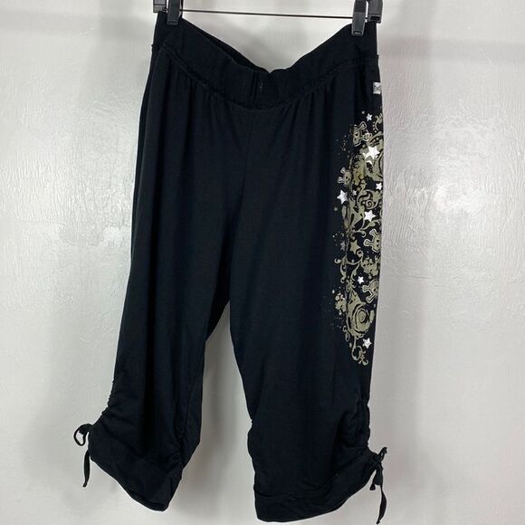 Self Esteem Black Skull Print Capri Size 18/20 - Picture 1 of 9